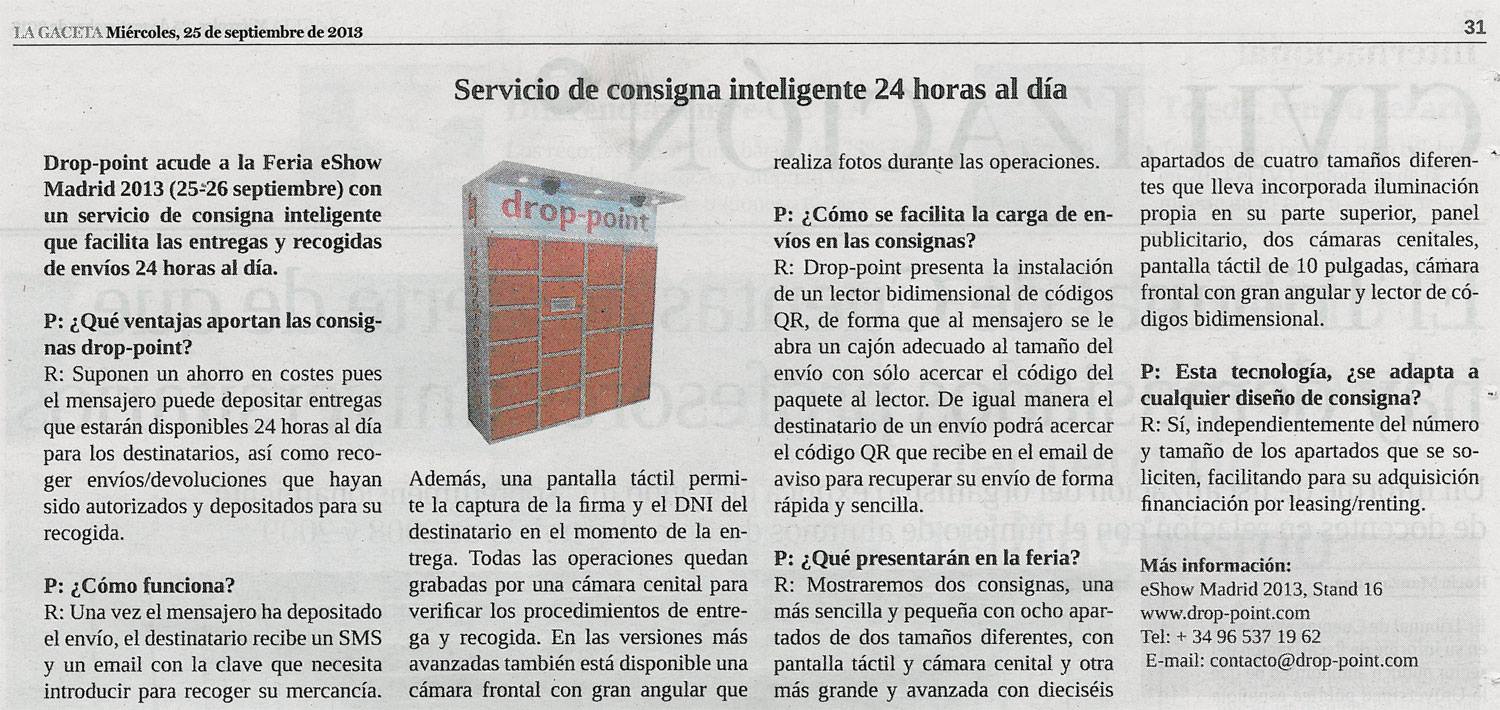 Drop point periodico la gaceta