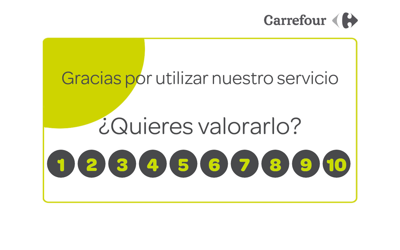 Encuesta de satisfacción de consignas Click&Collect Carrefour
