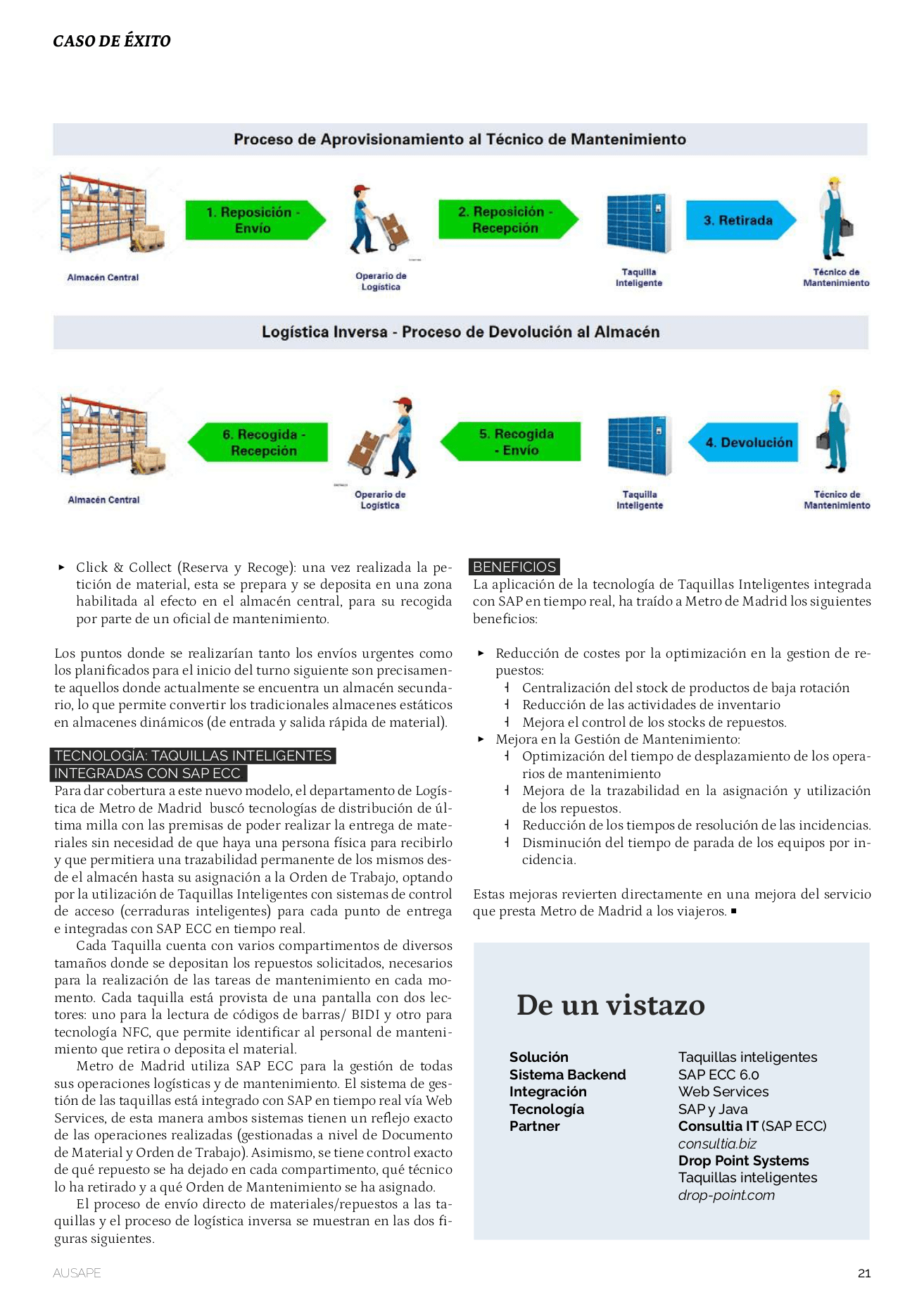 Página 2 artículo AUSAPE Taquillas inteligentes SAP